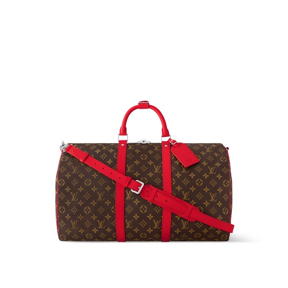 Louis Vuitton Brown and Red Duffle Bag - Picture 1 of 4